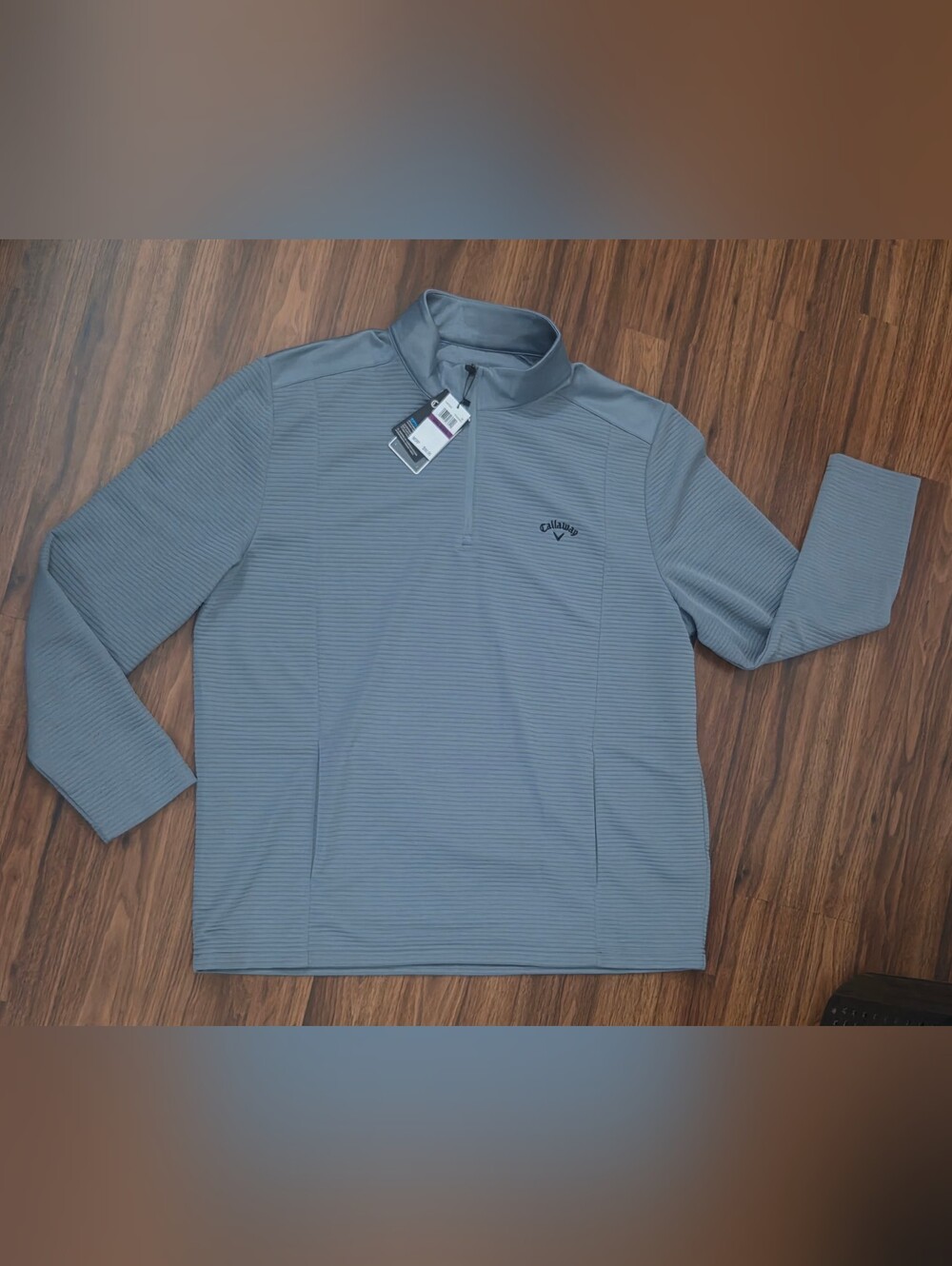 Callaway Men's Heathered Steel Blue Quarter-Zip Pullover